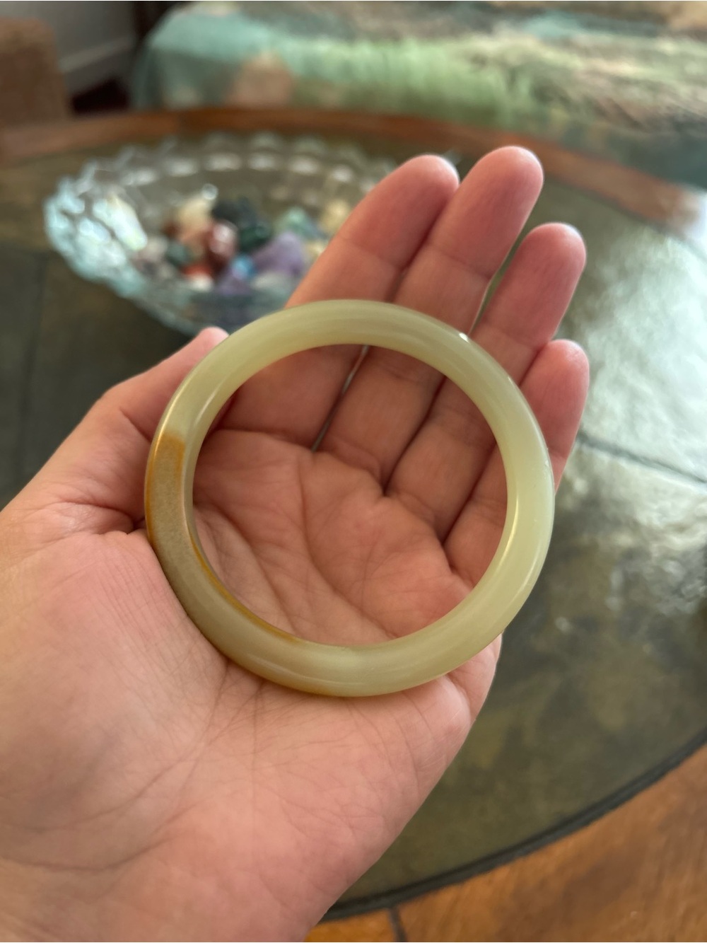 JADE Premium Sugar Honey Bangle Golden UNIQUE!